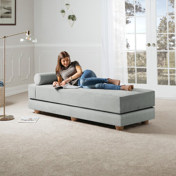 Alon Daybed Queen Size Convertible Sleeper, Ice