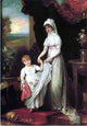 Benjamin West Mrs Thomas Keyes and Her Daughter Gallery Wrapped Canvas Print
