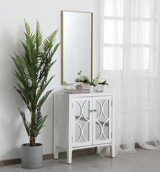 Home Living Metal Frame Rectangle Mirror 18", Brass