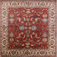 Ahgly Company Indoor Square Mid-Century Modern Area Rugs, 7' Square