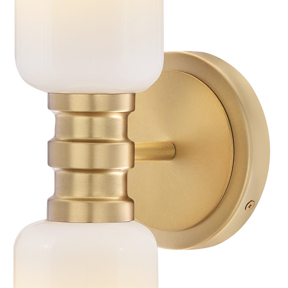 Lark Naomi Medium Two Light Sconce, Lacquered Brass
