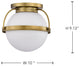 Lakeshore 1 Light Small Flush