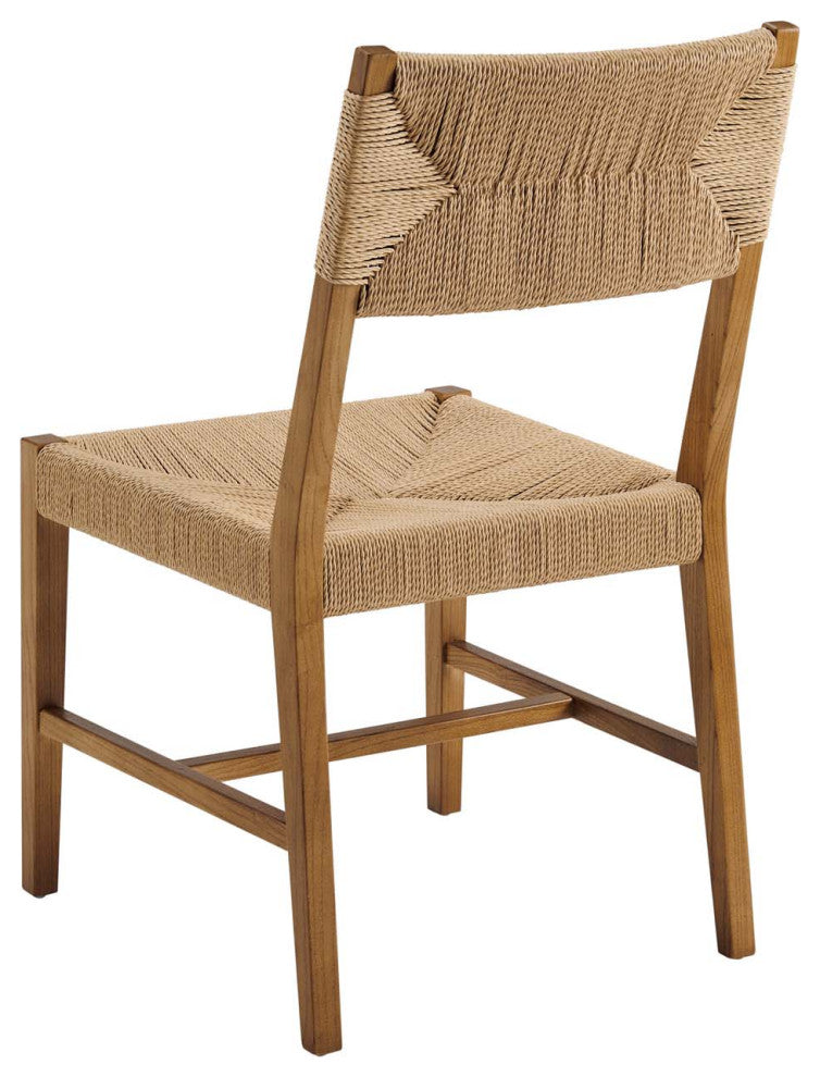 Side Dining Chair, Natural, Wood, Modern, Kitchen Bistro Restaurant Hospitality