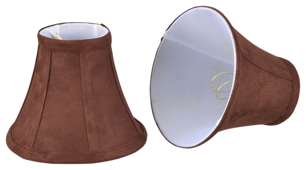 30038-2 Small Bell  Chandelier Clip On Lamp Shade Dark Brown 3"x6"x5"