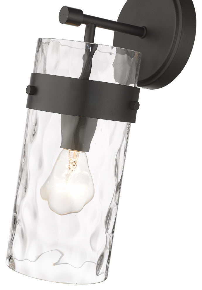 Zlite 3035-1SS-MB 1-Light Wall Sconce, Clear