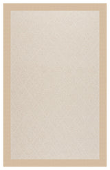 Zoe-White Wicker Machine Tufted Rectangle Rug, Ecru, 4'x6'