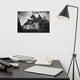Cedar Point Lighthouse in Black and White Unframed Wall Art Prints, 12" X 18"