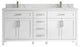 Cambridge 72 Double Sink Bath Vanity in White 1.5" Calacatta Laza
