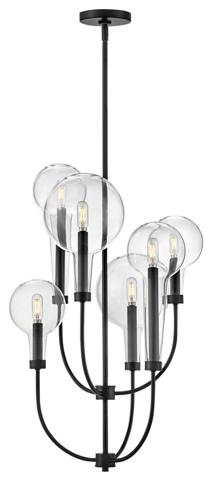 Hinkley Lighting 30525 Alchemy 6 Light 20"W Chandelier - Black