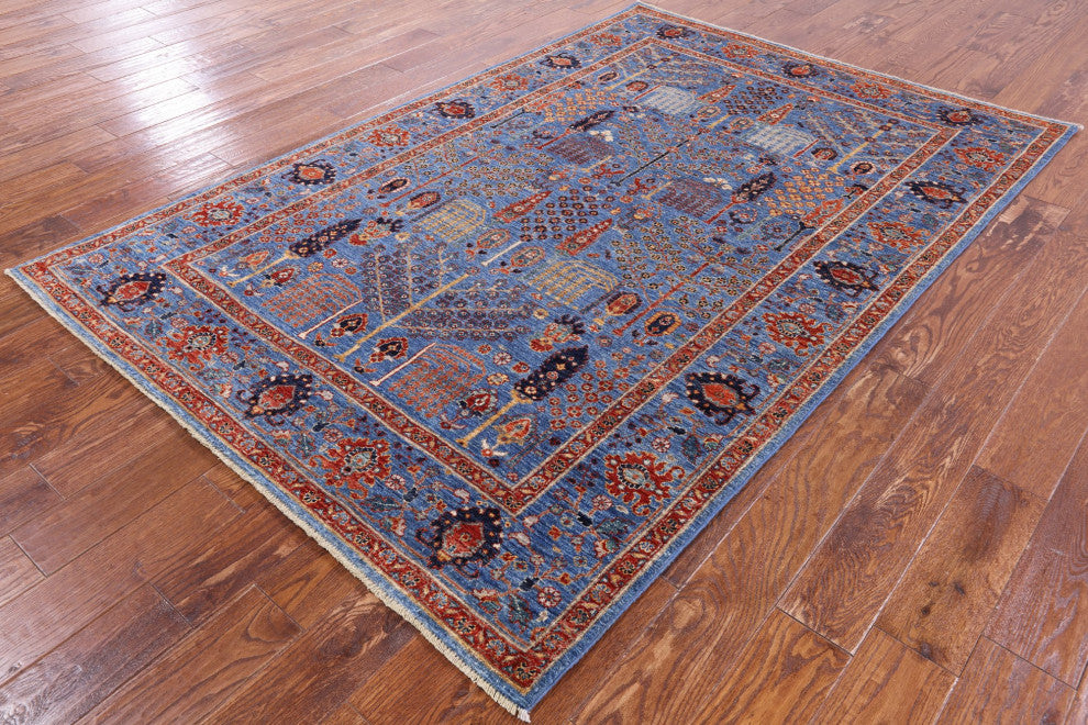 5' 2" X 7' 9" Hand Knotted Persian Ziegler Wool Rug Q7785