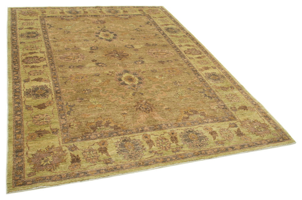 Rug N Carpet - Hand-Knotted Oriental 6' 2" x 8' 10" Decorative Oushak Area Rug