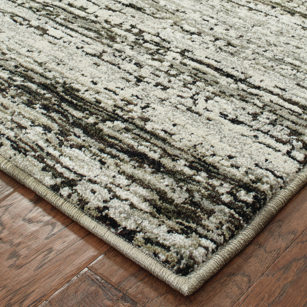 Aegina Shadows Ash/Charcoal Area Rug, 5'3"x7'3"