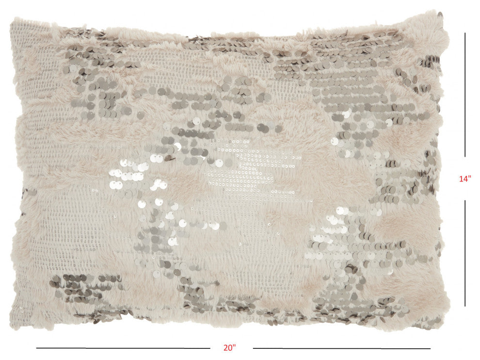 Stylish Handcrafted Beige Accent Throw Pillow