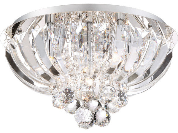 Quoizel PCGN1616C Five Light Flush Mount, Polished Chrome Finish