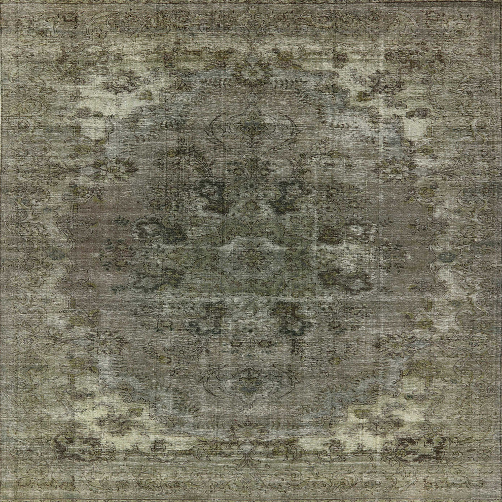 Ahgly Company Indoor Square Mid-Century Modern Area Rugs, 8' Square