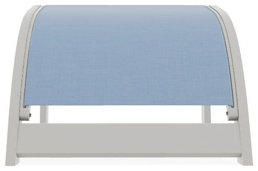 Adirondack Sling Outdoor Ottoman, Sky/Snow