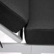 Chelsea White Patio Chaise Lounge Chairs, 2-Piece Set, Black