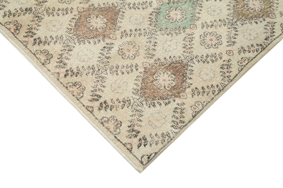Rug N Carpet - Handmade Turkish 5' 6'' x 9' 11'' Low Pile  Vintage Rug