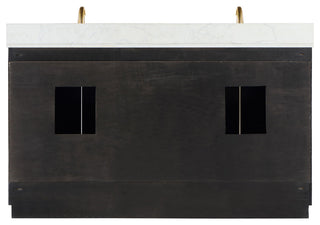 Altair Gazsi Black Oak Bathroom Vanity Set, 60", Without Mirror