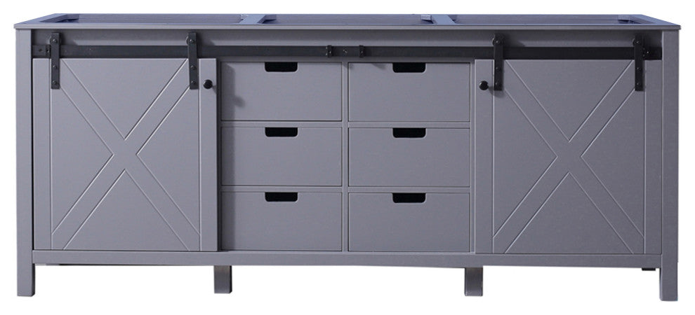 Marsyas 80" Dark Gray Bathroom Bath Storage Vanity Cabinet
