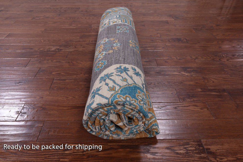 Handmade Khotan Wool Rug 9' 1" X 12' 3" Q9435