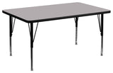 30''Wx48''L Gray Thermal Laminate Activity Table