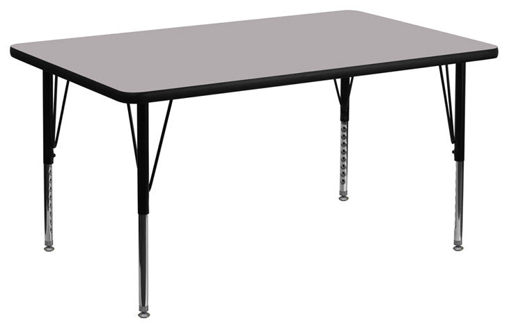 30''Wx48''L Gray Thermal Laminate Activity Table