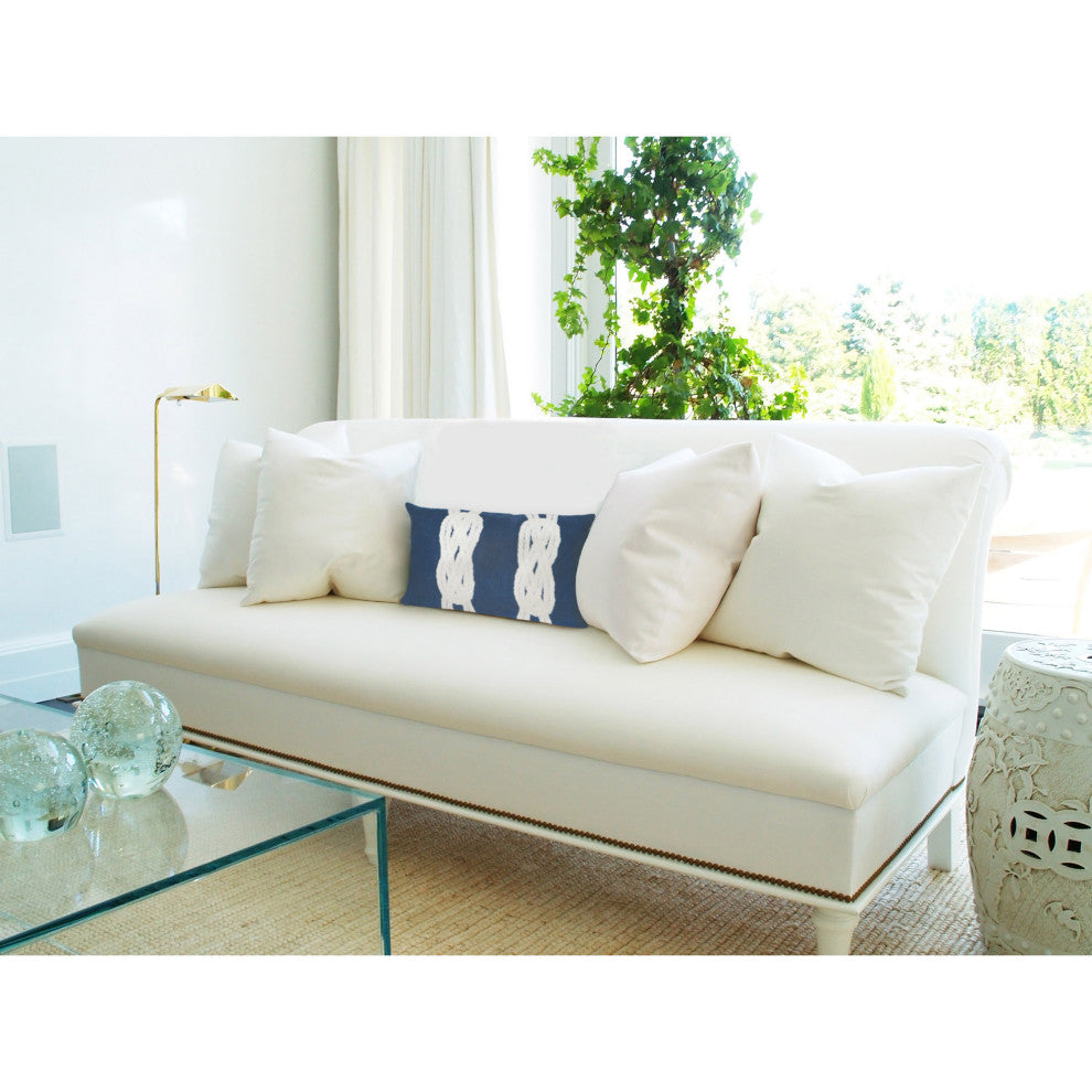 Visions II Double Knot Pillow, Navy, 12"x20"