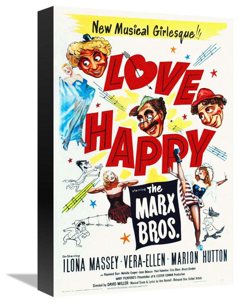 "Marx Brothers - Love Happy 03" Canvas by Hollywood Photo Archive, 11x16"