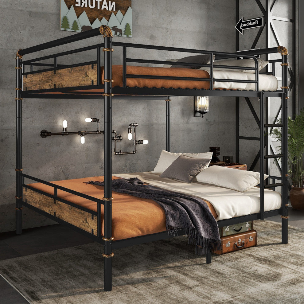 Gewnee Queen over Queen Metal Bunk Bed