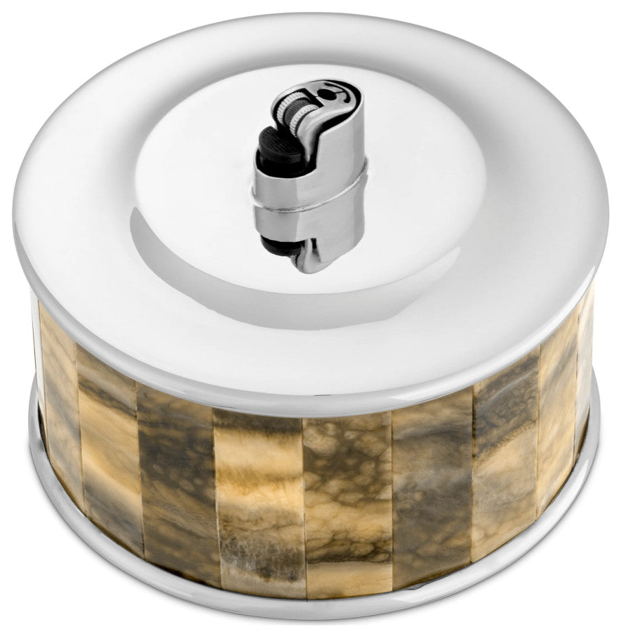 Contemporary Faux Horn Lighter | Eichholtz Bonham, Silver