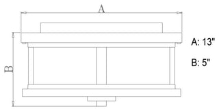 Cumberland 13" Outdoor Flush Mount Rust