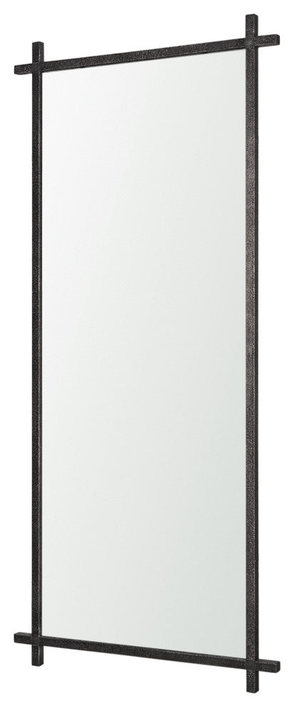 Tori Textured Gold Metal Cross Frame Wall Mirror