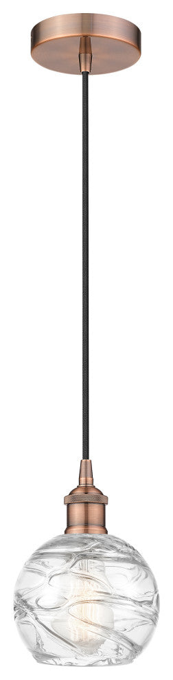 Innovations 616-1P-AC-G1213-6 1-Light Mini Pendant, Antique Copper