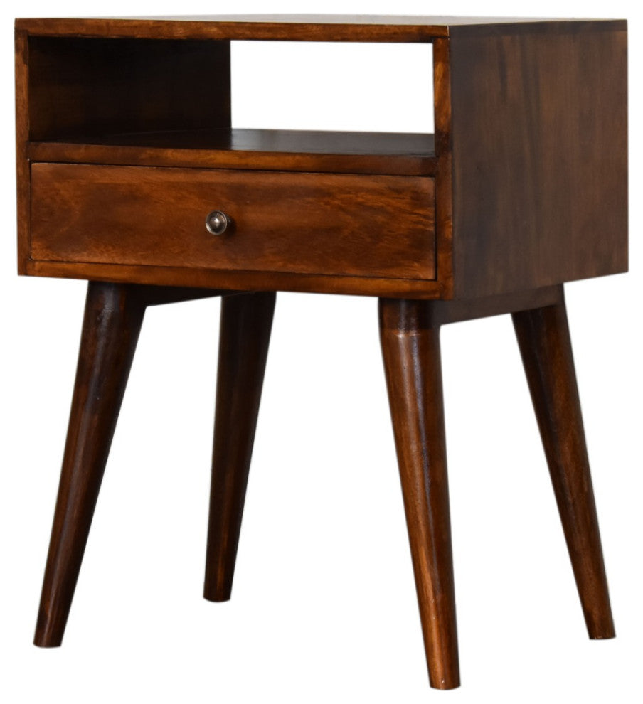 Modern Chestnut Solid Wood Nightstand