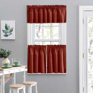 Lisa Solid Tailored Tier, Red, 56"x36"