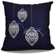 Decorative Holiday Pillow Geometric Print, Navy Blue, 18"x18"