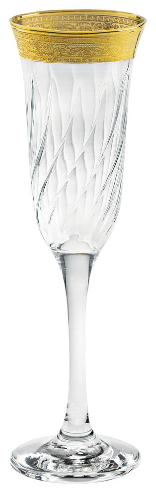 Flutes Set of 6 Melania Collection Gold