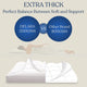 Delara Organic Cotton, 1350 GSM Snow Down Alternative Fill, Mattress Pad, King, 78"x80"