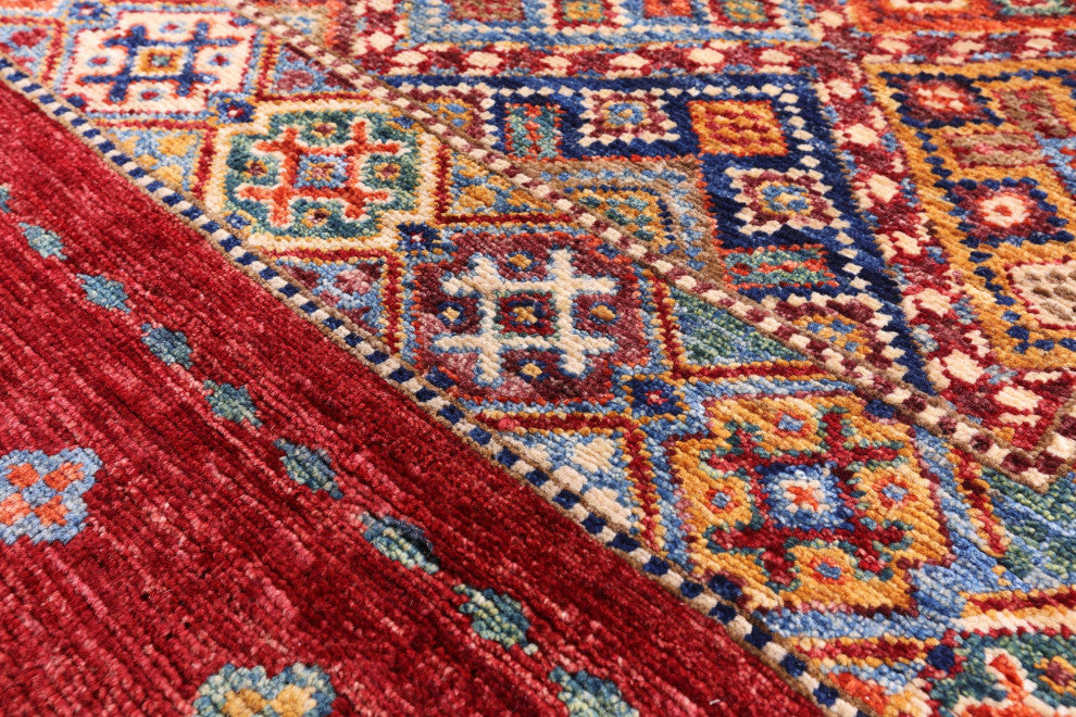 8' 3" X 11' 4" Khorjin Super Kazak Handmade Rug Q10747