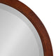 Hogan Round Framed Wall Mirror, Walnut Brown 18 Diameter