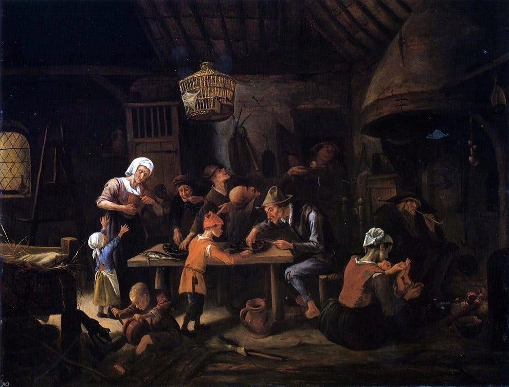 Jan Steen The Lean Kitchen, 21"x28" Wall Decal