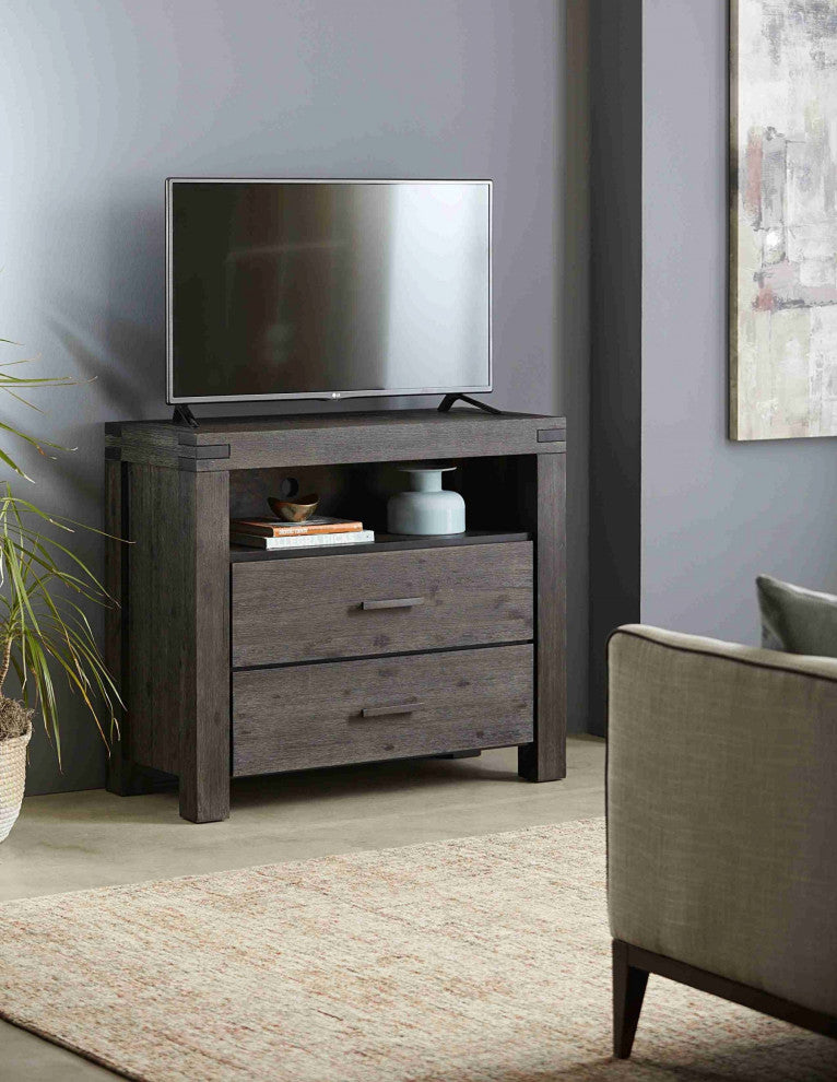 Modus Meadow 2 Drawer Media Chest, Graphite