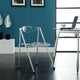 Modern Contemporary Living Room Folding Chair Clear