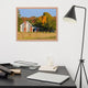 Patriotic Barn in Field Rural Landscape Framed Photo Paper Wall Art Prints, Red Oak, 16" X 20"