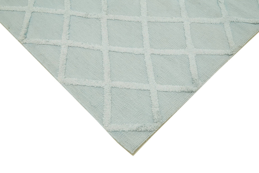 Rug N Carpet - Handwoven Modern Design 8' 0'' x 10' 0'' Wool Flatweave Kilim Rug