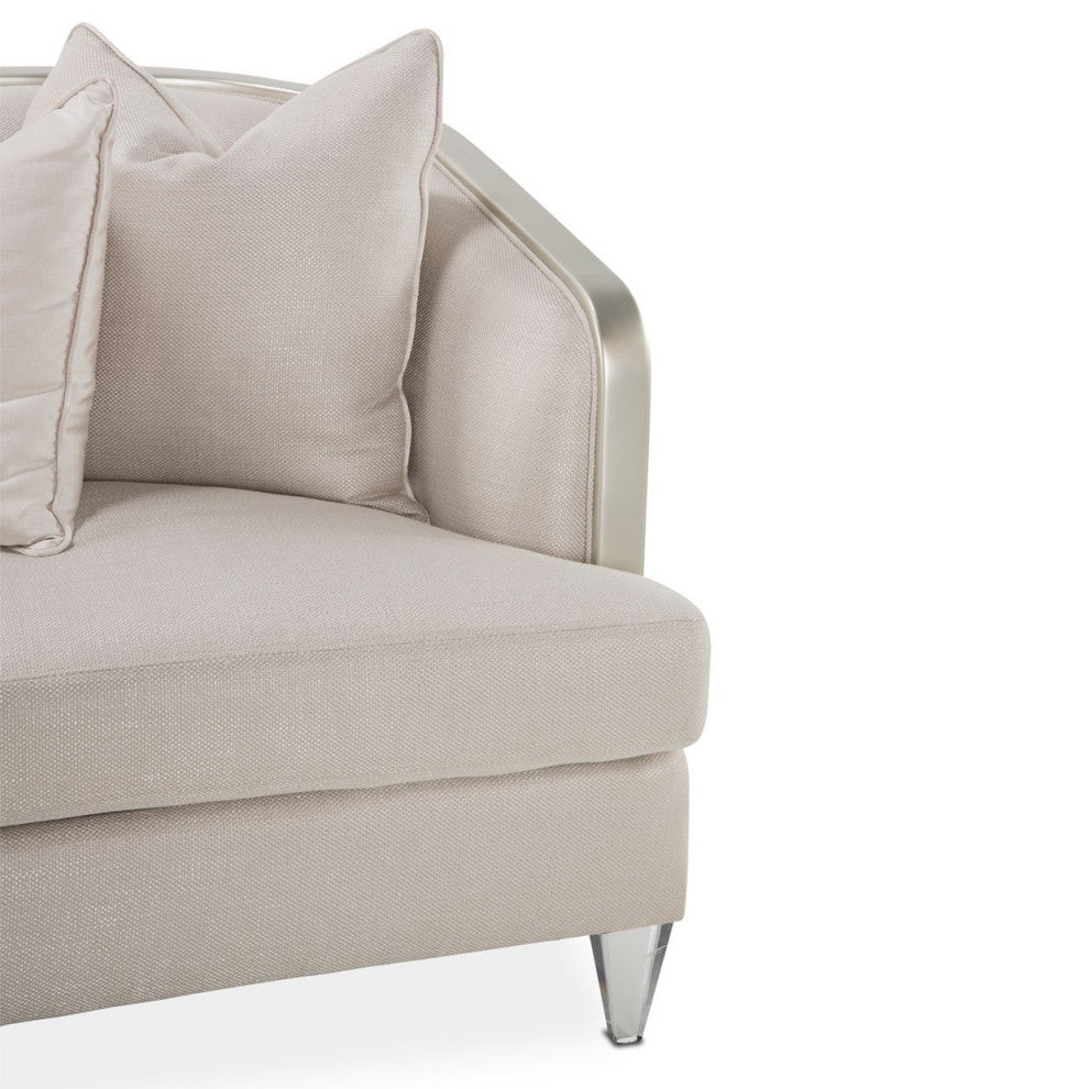 Aico Amini Camden Court Sofa in Platinum