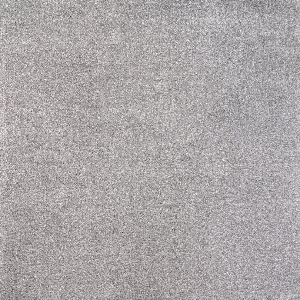 Haze Solid Low-Pile Light Gray 6' Square Area Rug