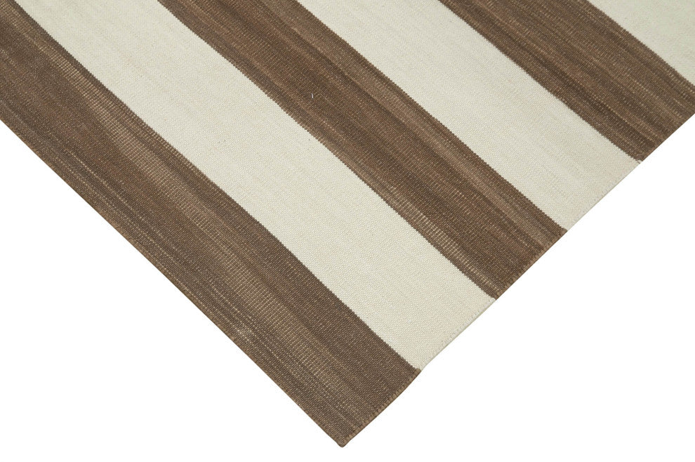Rug N Carpet - Handmade Wool 3' 5'' x 5' 7'' Geometric Dhurrie Kilim Rug