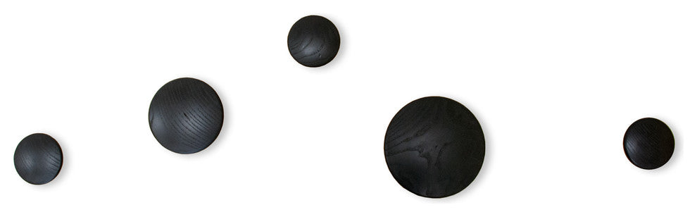 Mod Made Wall Button Coat Hanger, Black